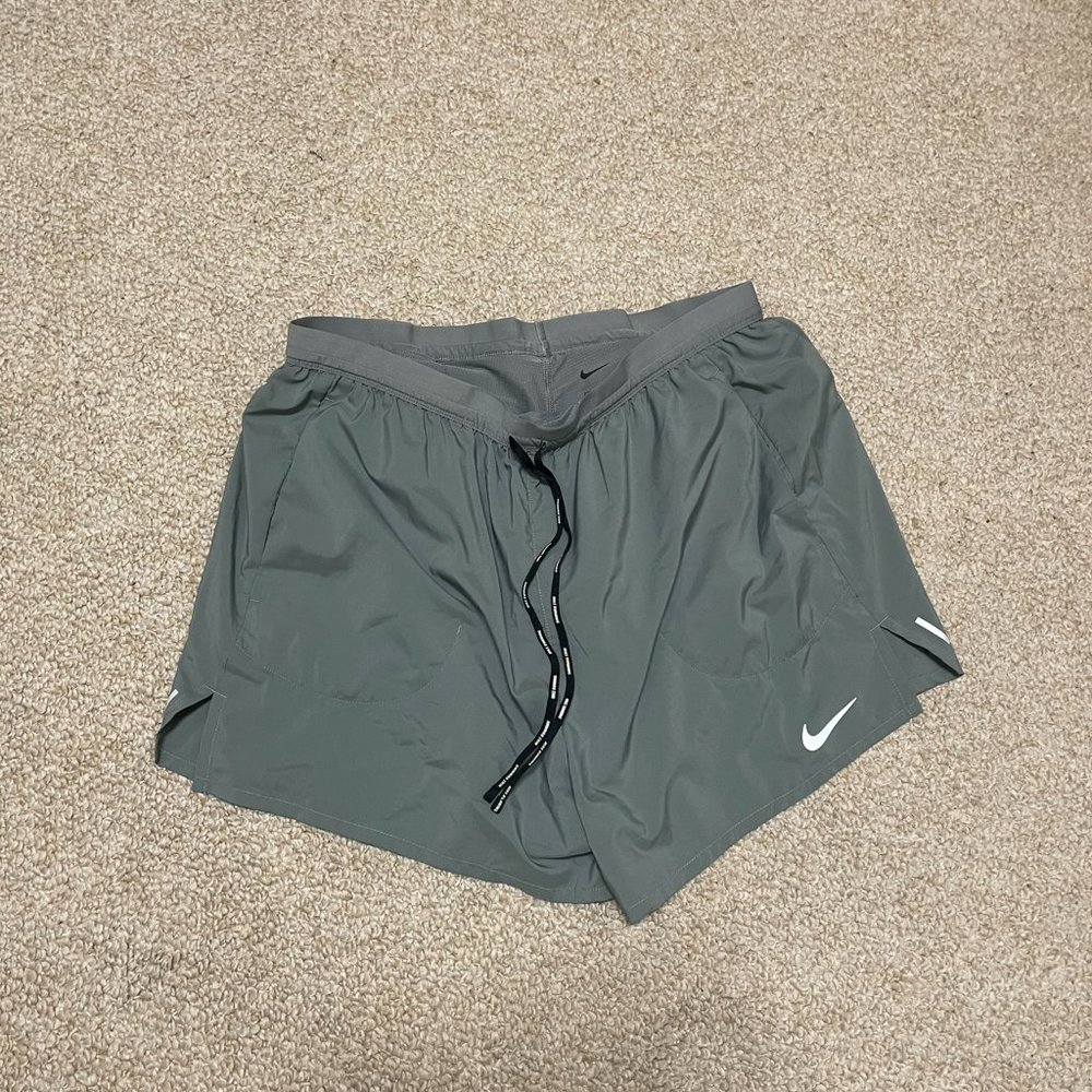 Grey Nike Mens Running Shorts